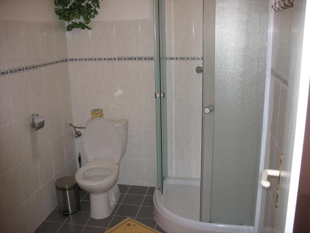 Koupelna v ubytování Hotel Kovarna