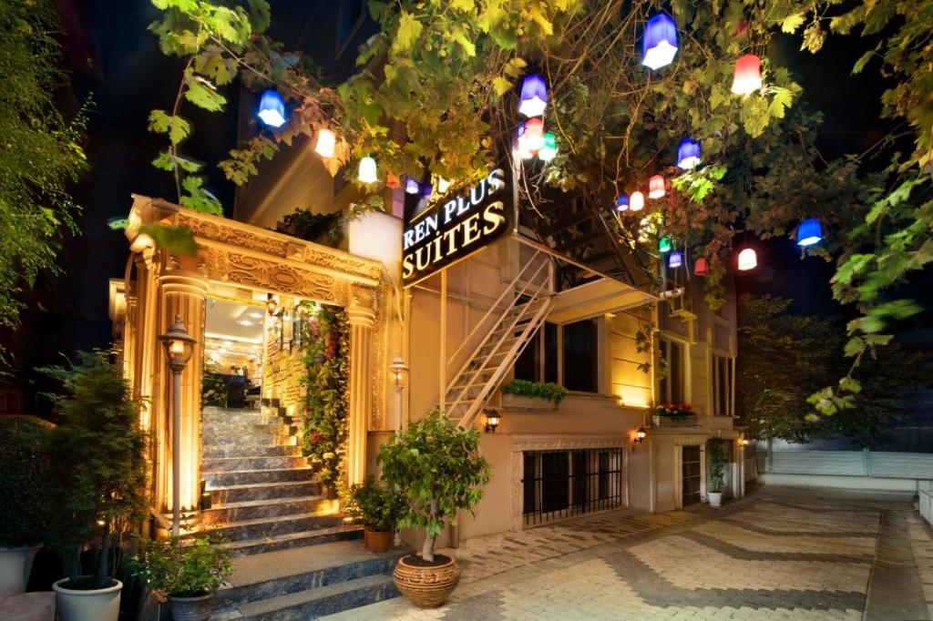 a building with a sign that reads garden services at REN PLUS SUITES in Istanbul