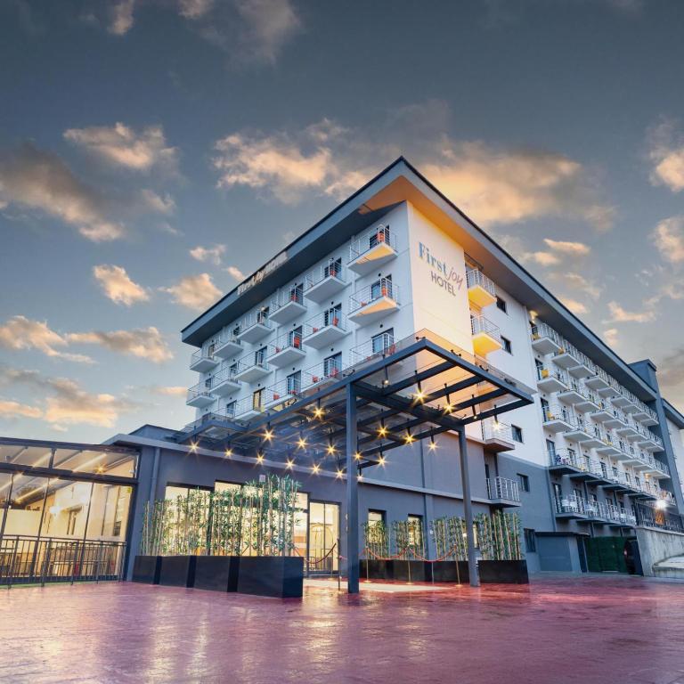 a rendering of a hotel with a building at First Joy Hotel in Trabzon