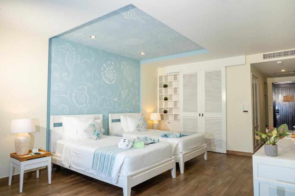 Phòng Azul có Giường Đôi/ 2 Giường Đơn Nhìn ra Khu vườn