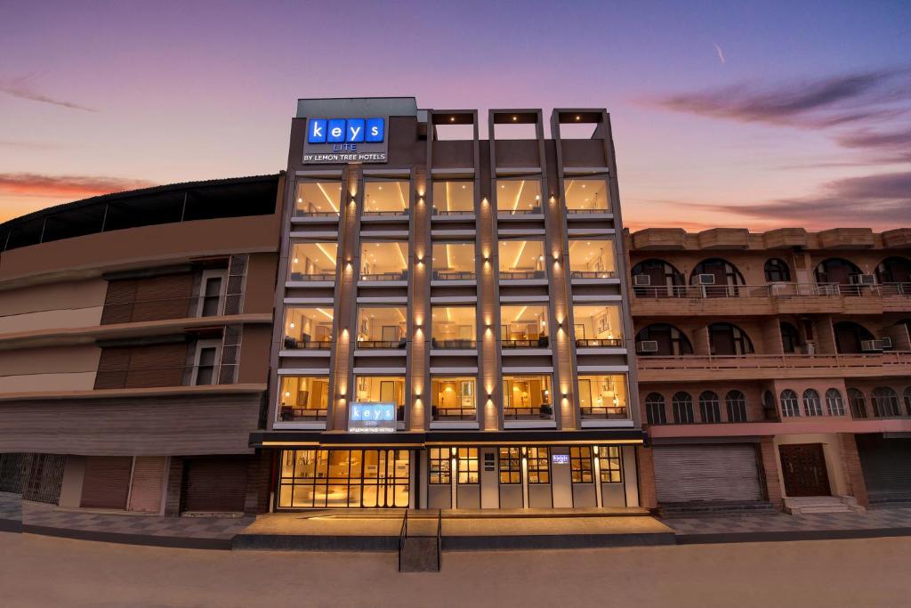 a building with a sign on top of it at Keys Lite by Lemon Tree Hotels, Jaipur in Jaipur