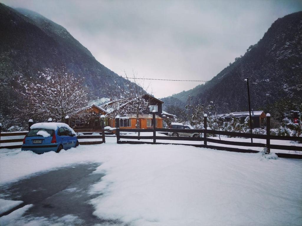 El Guindal Hostal v zimě