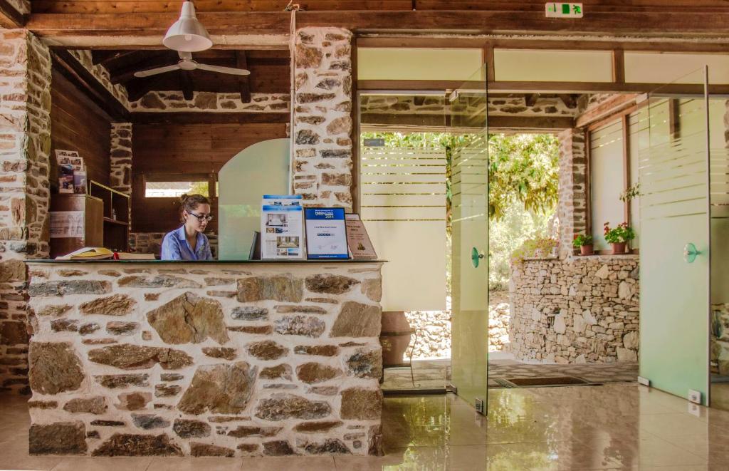 The lobby or reception area at Coral Blue Beach Hotel Gerakini