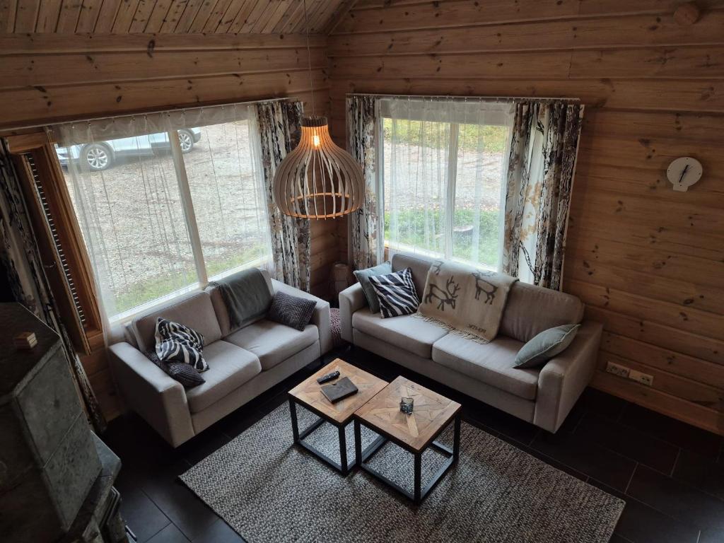 Posezení v ubytování Villa Goahti - Kantokelo