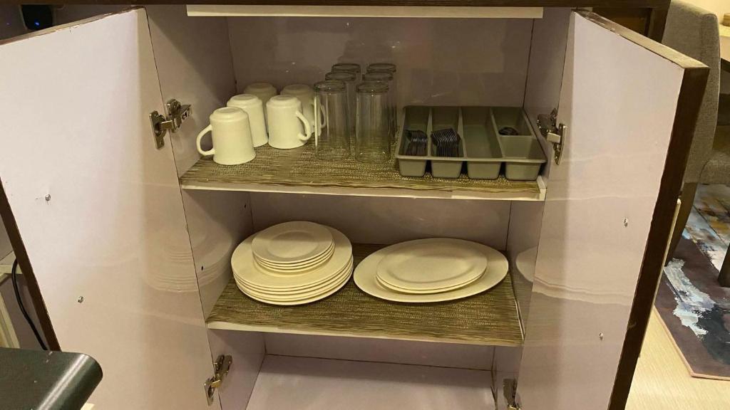 Kuchyň nebo kuchyňský kout v ubytování 209 Serenity Condo Avida Atria Iloilo Tower 3