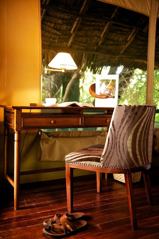 Ein Sitzbereich in der Unterkunft Samburu Intrepids Tented Camp