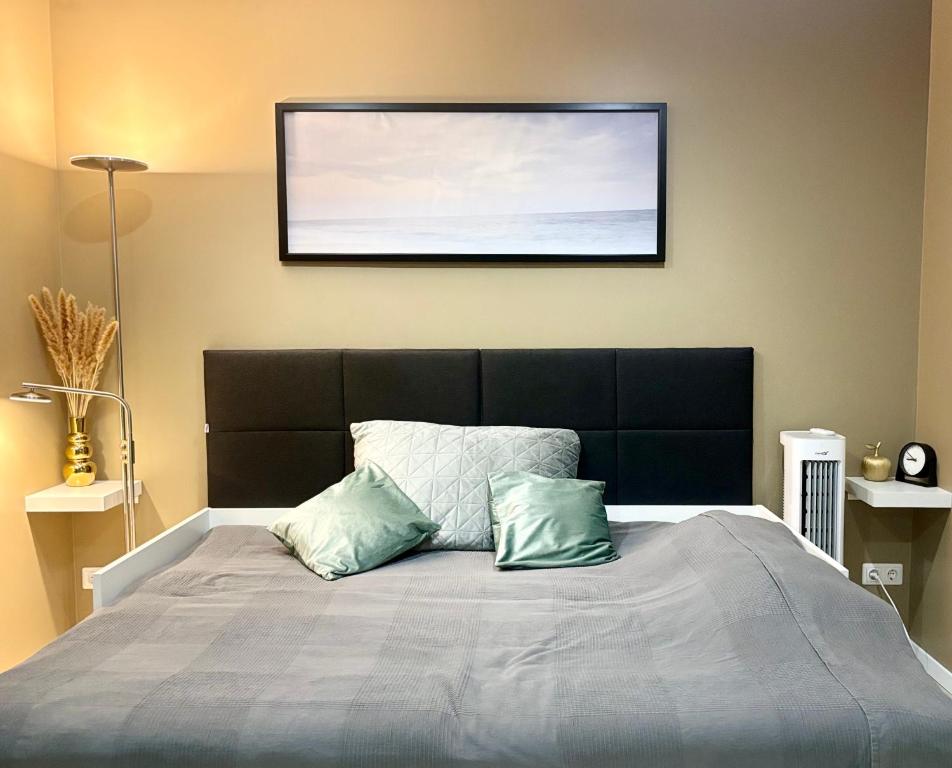 Ένα ή περισσότερα κρεβάτια σε δωμάτιο στο Stay cozy in Liepaja