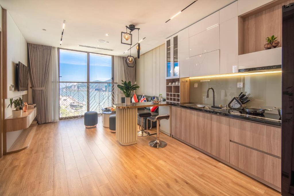 Kuchyň nebo kuchyňský kout v ubytování Apartment 1BedRoom with Han River and City View