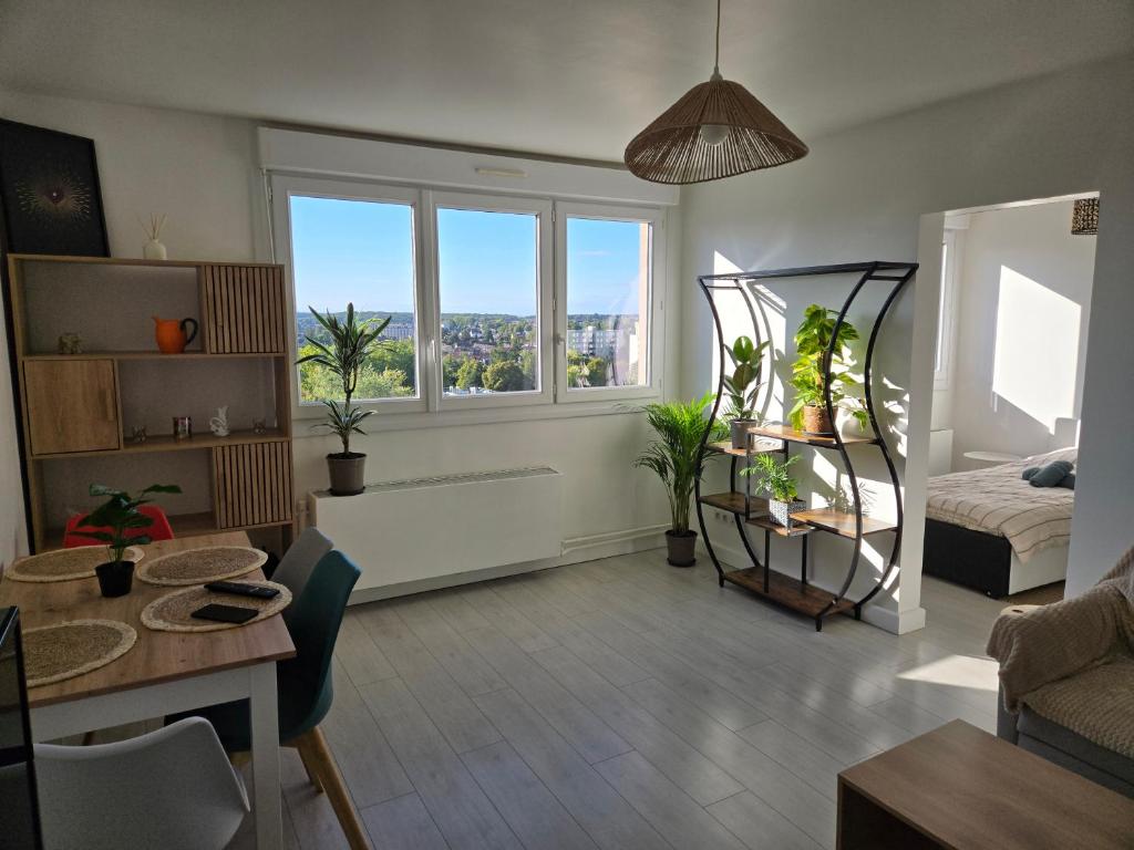 Posezení v ubytování Appartement Beauvais F3