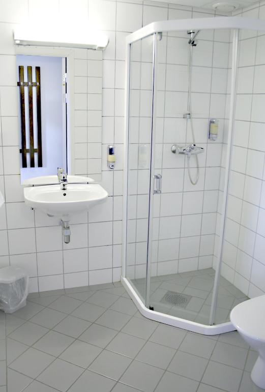 Koupelna v ubytování Motell Svinesundparken