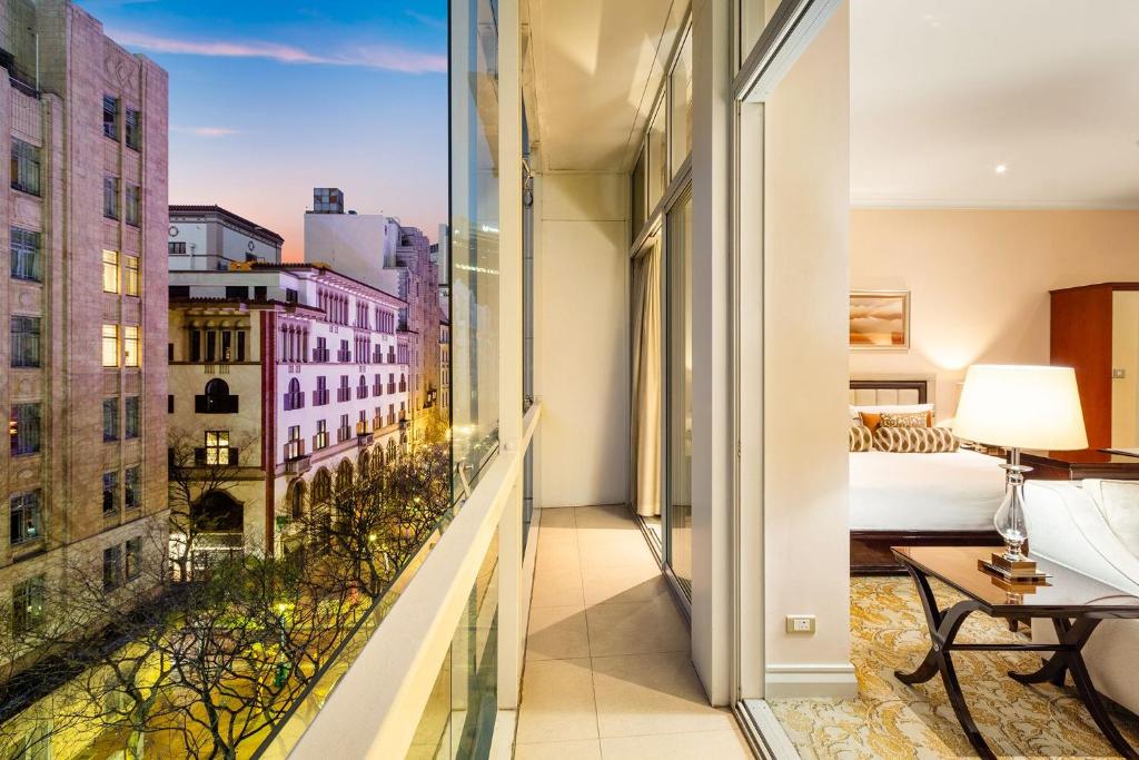 a hotel room with a view of a city at Taj Hotel 305 in Cape Town