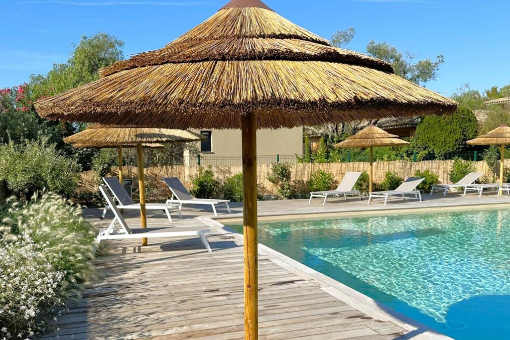 Swimmingpoolen hos eller tæt på Duplex Marina Di Cala Rossa