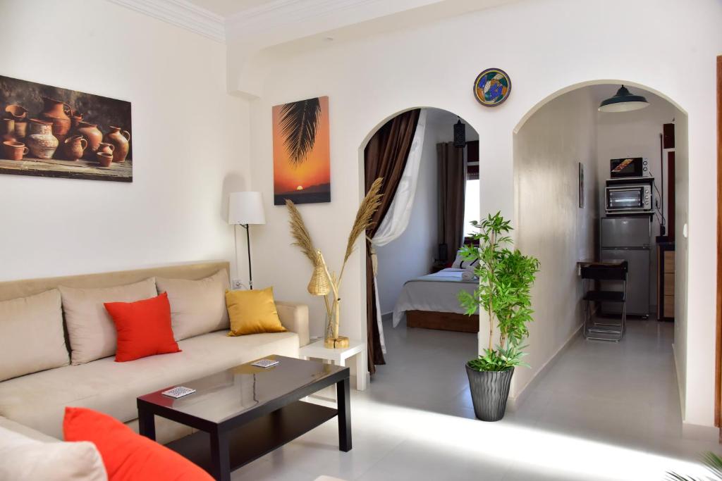 Η κουζίνα ή μικρή κουζίνα στο La Perle de Marchane