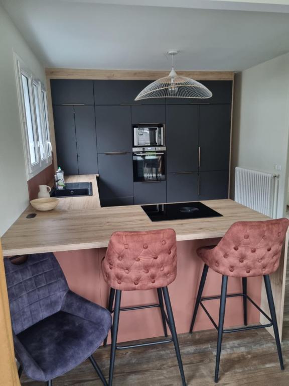 Dapur atau dapur kecil di Chambre chez l'habitant