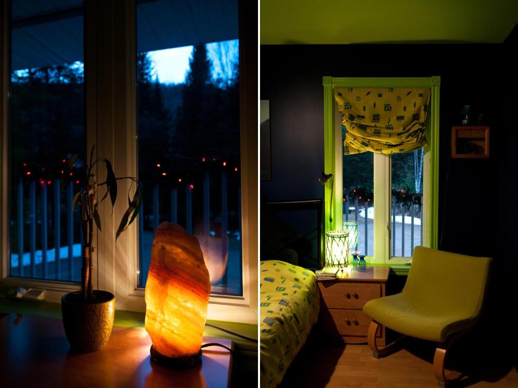 Ruang duduk di Gîte Crystal Inn