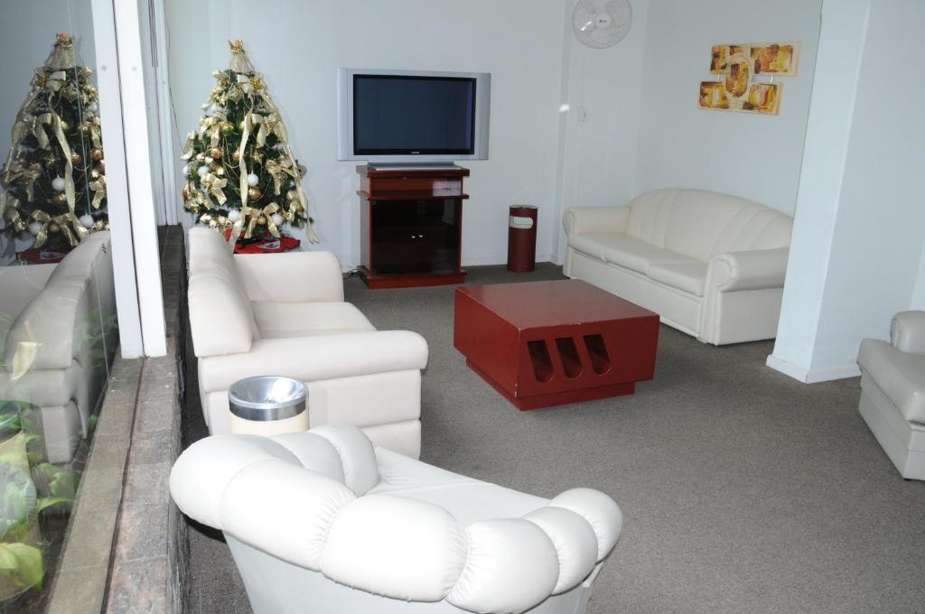 TV a/nebo společenská místnost v ubytování Hotel Elite