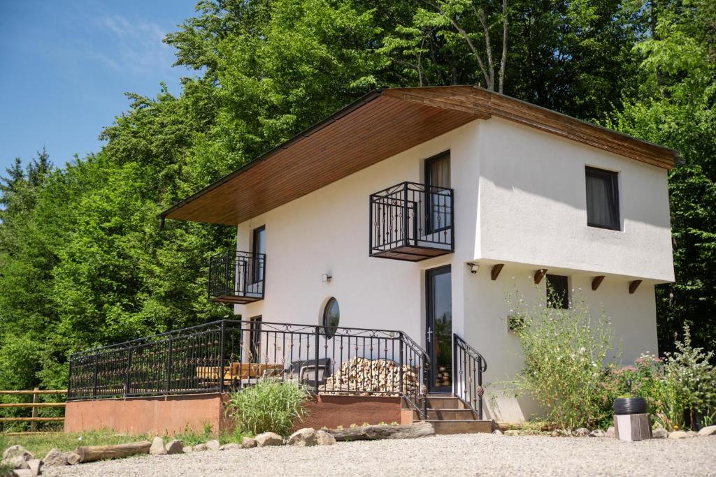 Bygningen som feriehuset ligger i