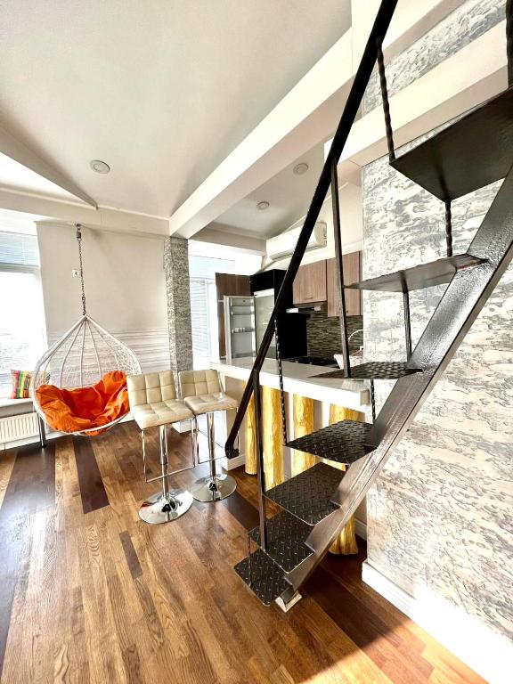 Zona d'estar a Central Park Street Apt
