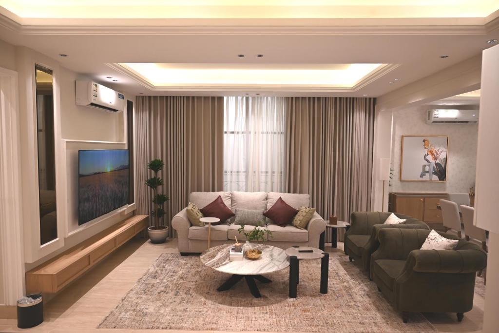 Posezení v ubytování Najd Hospitality - AlQairawan