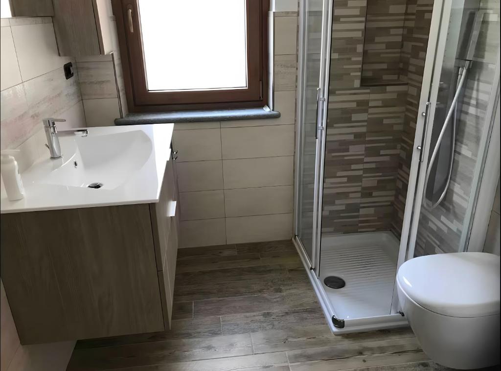 Koupelna v ubytování Casa dei Caprioli