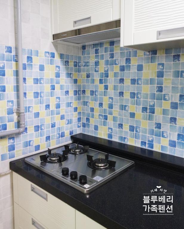 Kuchyň nebo kuchyňský kout v ubytování Geoje Blueberry Pension