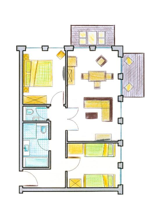 Půdorys ubytování Suite Hotel Binz Familienhotel Rügen
