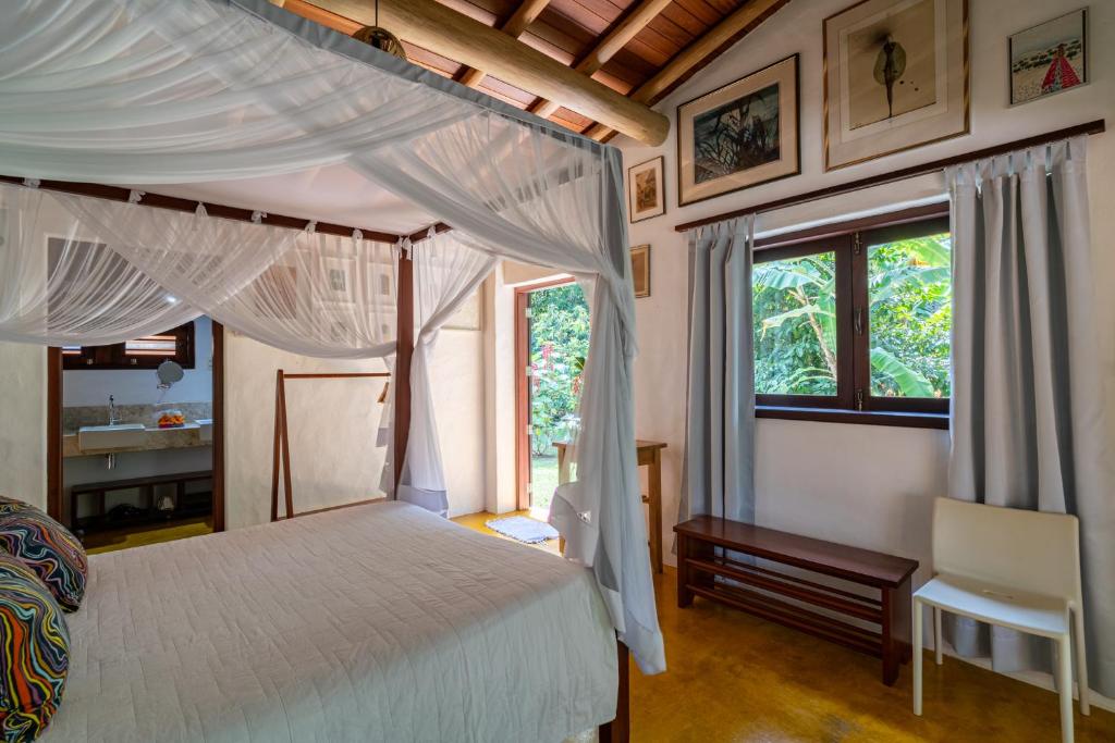 Voodi või voodid majutusasutuse Casa Aracuã Trancoso toas