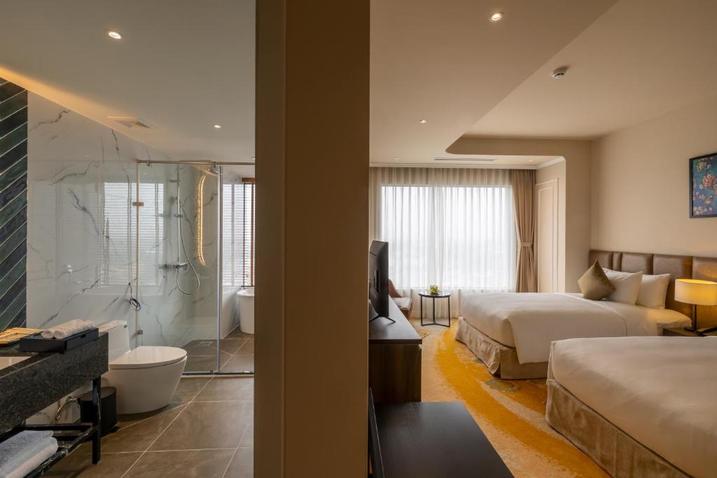 Phòng Luxury 2 Giường Đơn + Xe Đưa Đón Miễn Phí Đến Trung Tâm Thành Phố