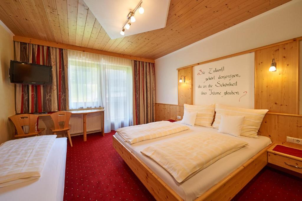 Posteľ alebo postele v izbe v ubytovaní Frühstückspension Klockhof