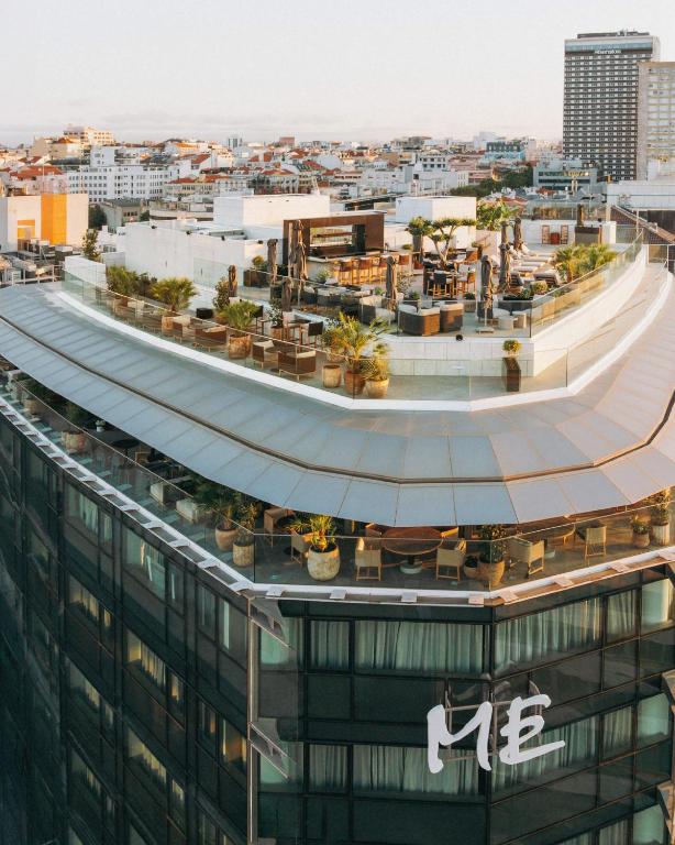an aerial view of the headquarters of the msg building at ME Lisbon by Meliá in Lisbon
