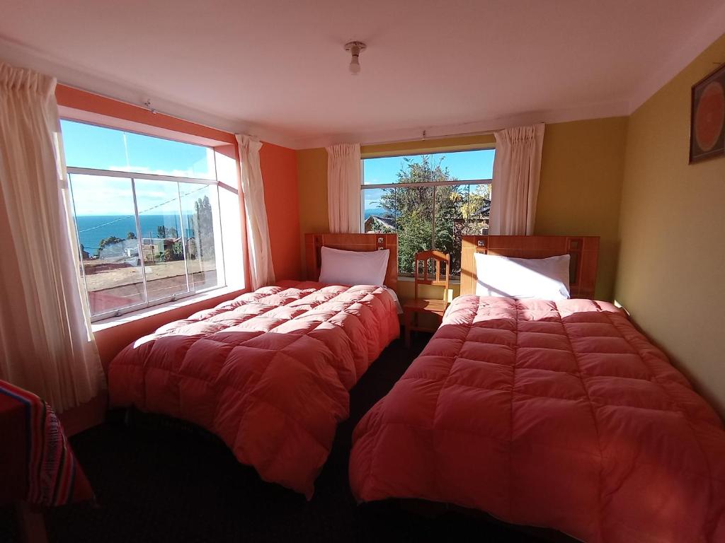 Кровать или кровати в номере Casa Amadeus