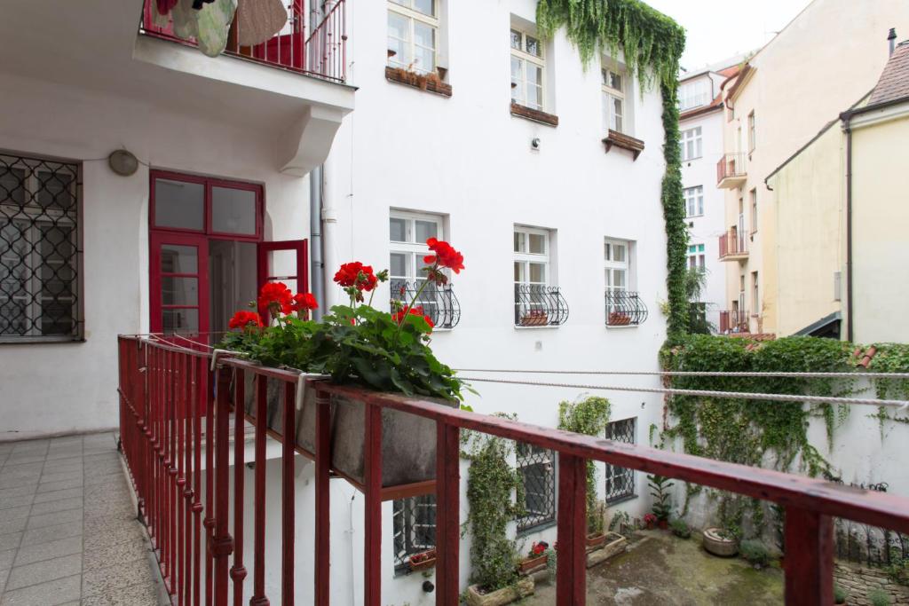 Balkón nebo terasa v ubytování Prague Siesta Apartments