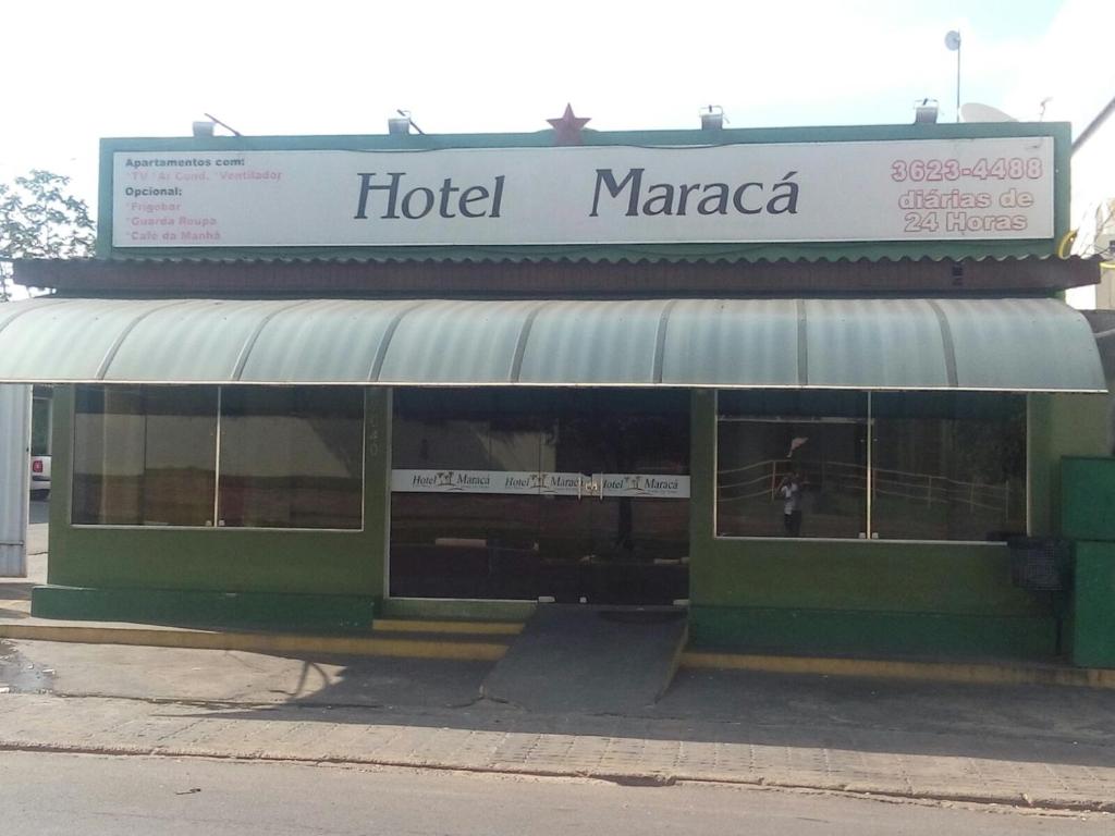 a hotel margaza building with a sign on it at Hotel Maracá in Boa Vista