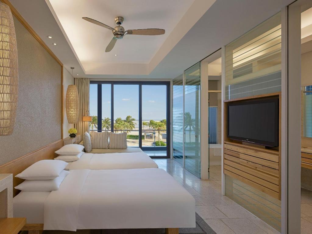 Phòng 2 giường đơn nhìn ra đại dương