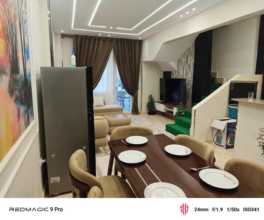 Χώρος καθιστικού στο فيلا علي