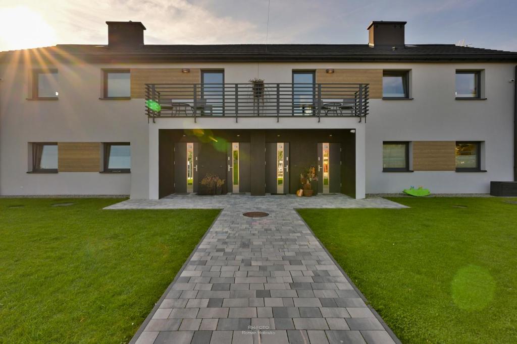 Bygningen som feriehuset ligger i