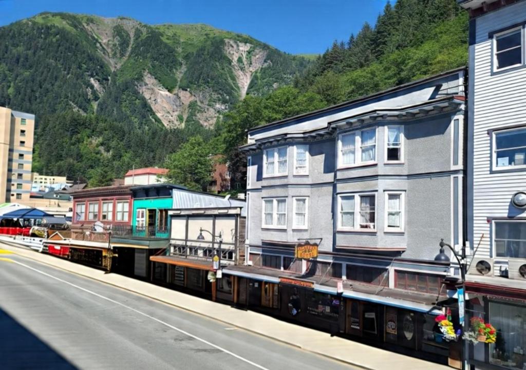 a row of houses on the side of a street at Alaskan Hotel and Bar in Juneau