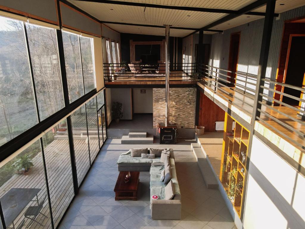 a view of the living room of a building at The Black House in Recinto