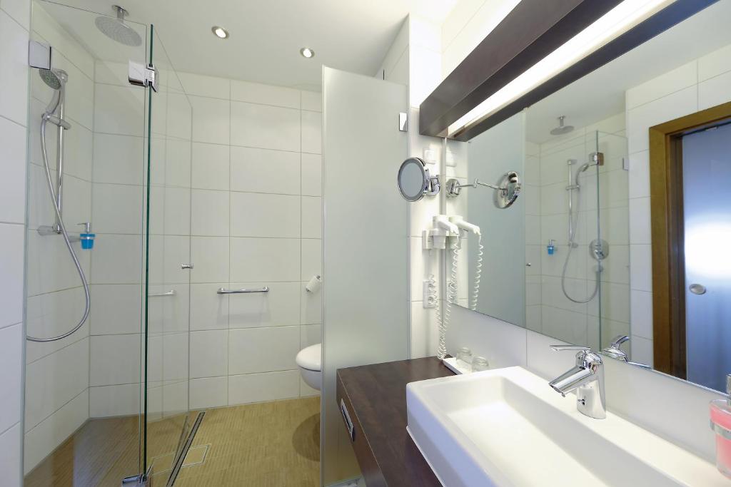 Koupelna v ubytování Hotel Alte Post