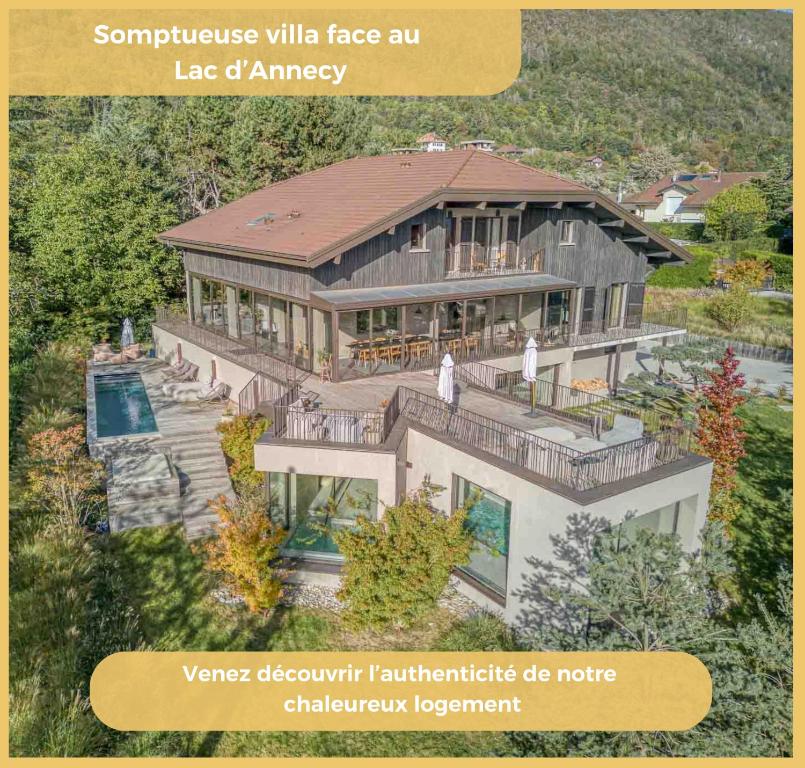 a rendering of a large house with a large at Maison Gokan I Grand Annecy in Sévrier