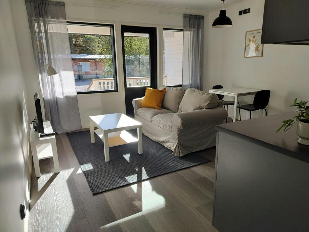 Posezení v ubytování Convenient Apartment for 2 with Sauna