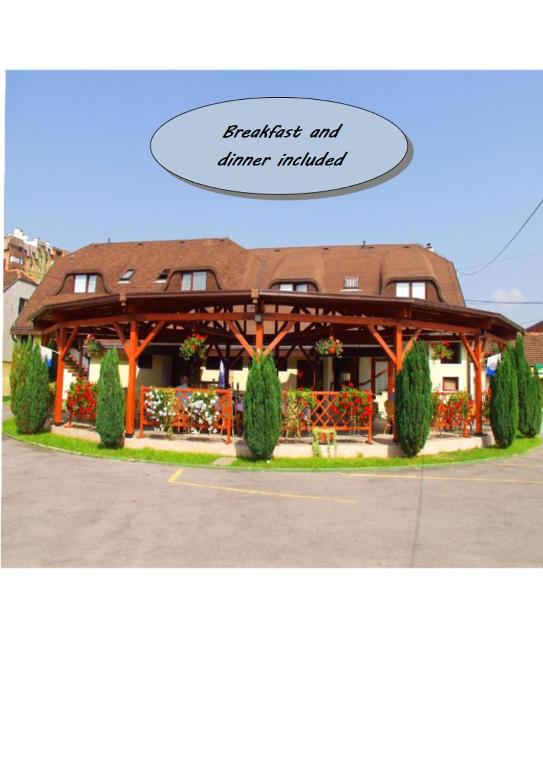 a large building with a brown roof at B&B Garestin in Varaždin