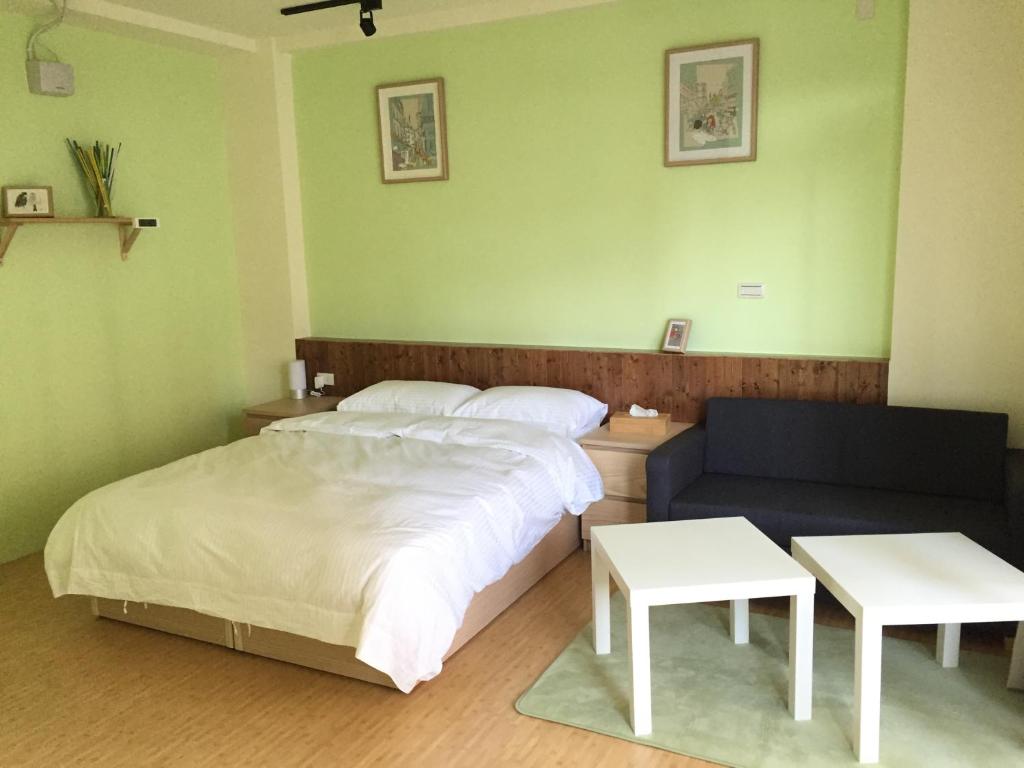 Postel nebo postele na pokoji v ubytování YO HOO FARM 16 HOUSE