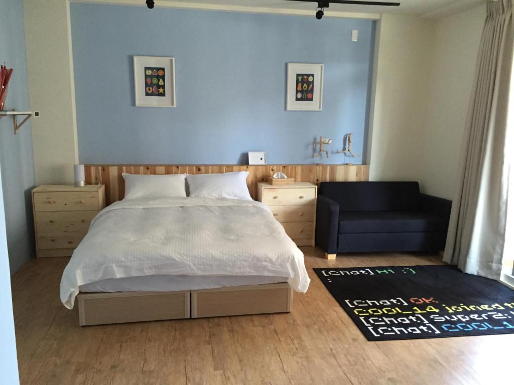 Postel nebo postele na pokoji v ubytování YO HOO FARM 16 HOUSE