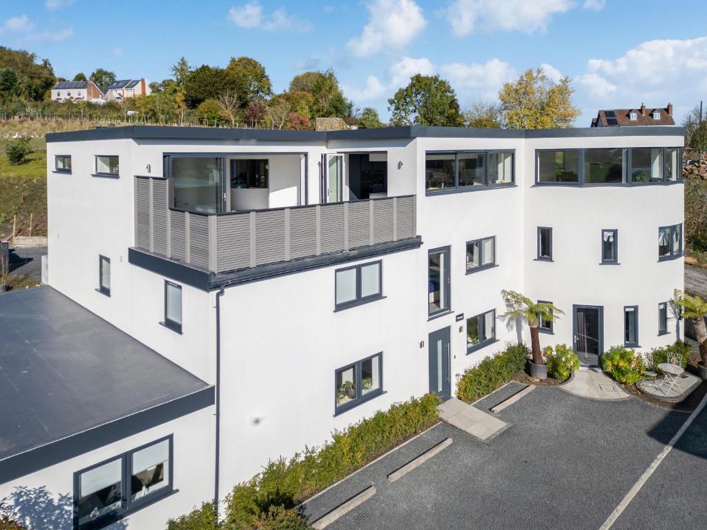 Bygningen som feriehuset ligger i