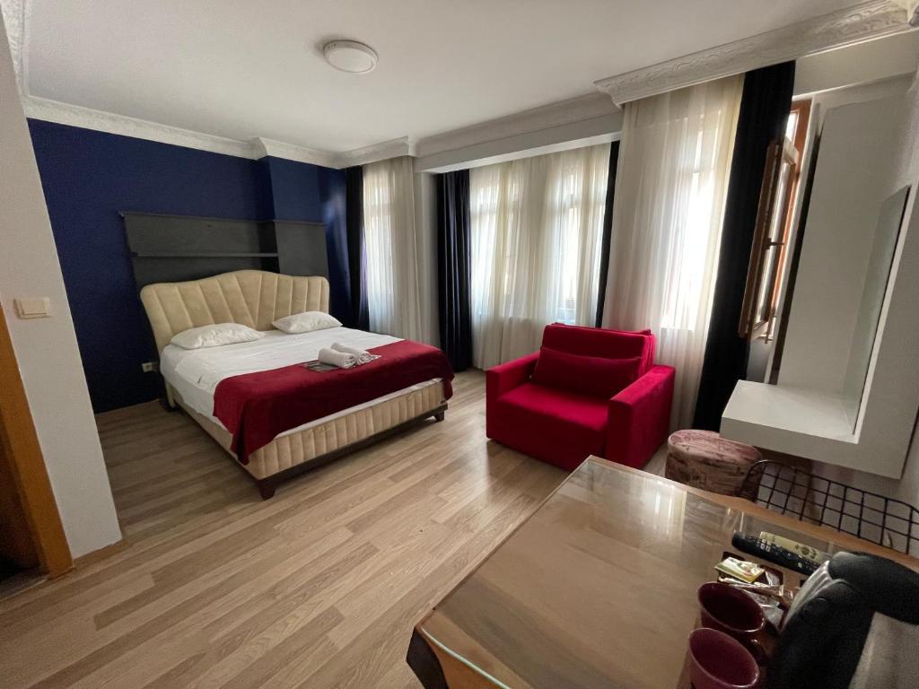 Ένα ή περισσότερα κρεβάτια σε δωμάτιο στο Asteria Terrace Room