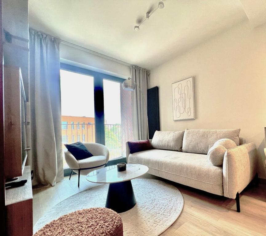 Χώρος καθιστικού στο Luxury Art Apartment Wrocław