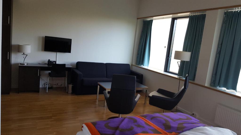 TV a/nebo společenská místnost v ubytování Hotel Montebello