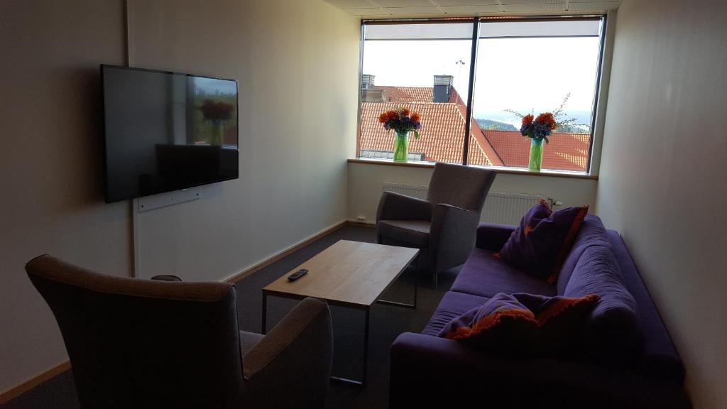 TV a/nebo společenská místnost v ubytování Hotel Montebello