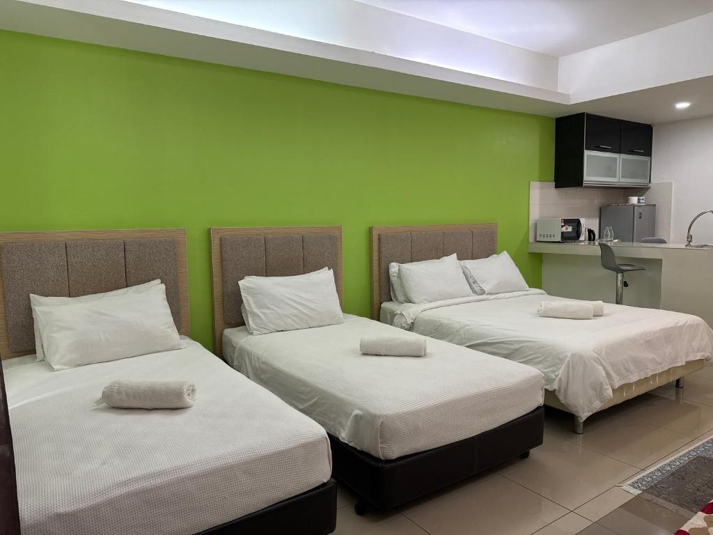 Ένα ή περισσότερα κρεβάτια σε δωμάτιο στο The Viana Apartment 7